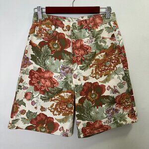 Vintage 90s Junior's IVY Wear Floral Denim High-Waisted Shorts Size 7/8 NWT